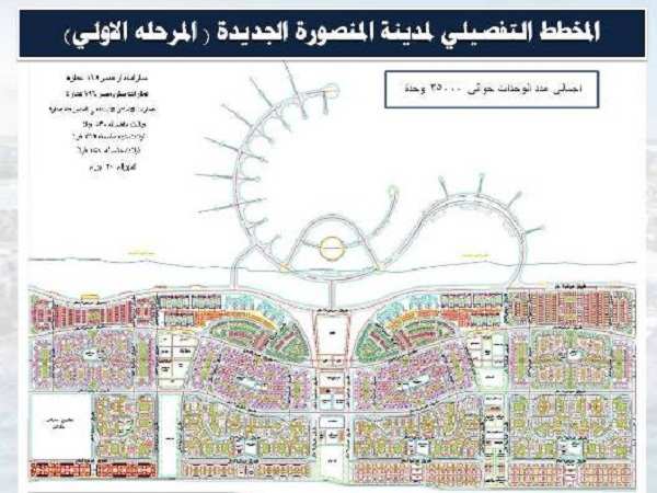 خريطة المنصورة الجديدة 